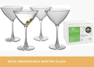 Deco Unbreakable Martini Glass