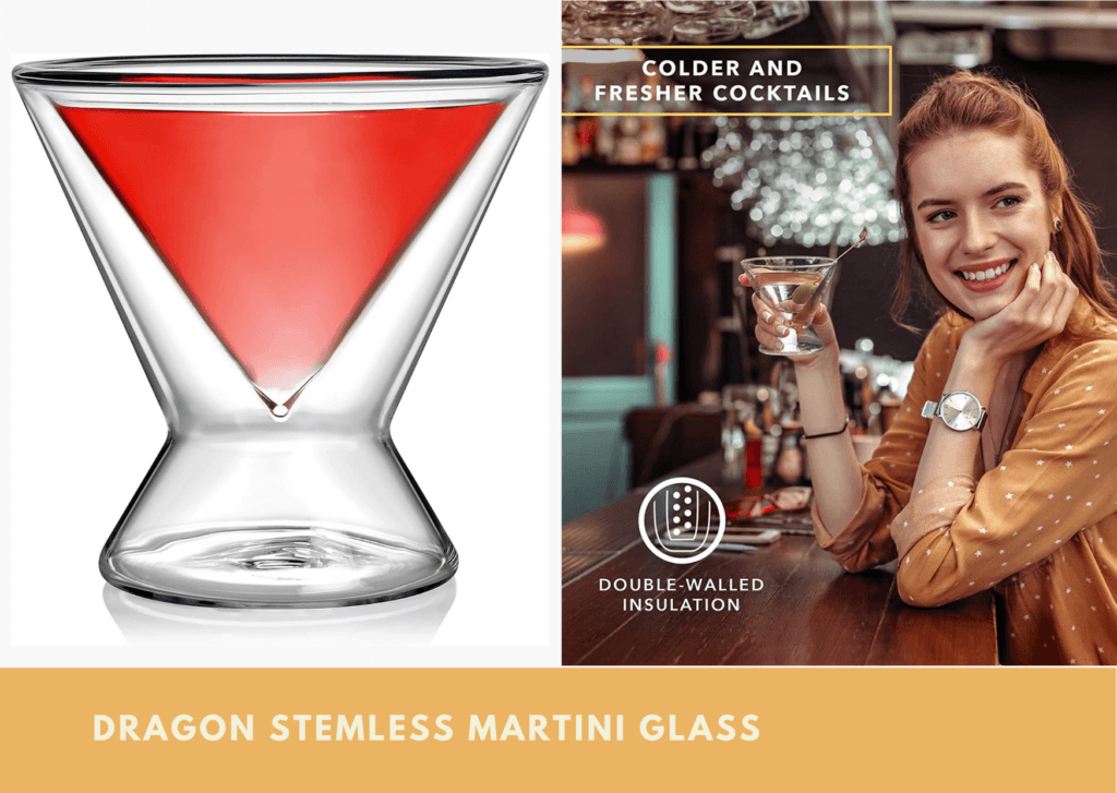 Dragon Stemless Martini Glass