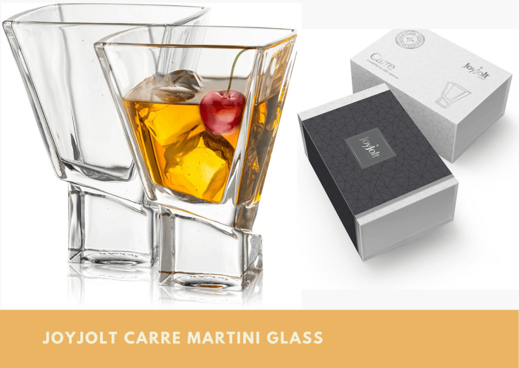 JoyJolt Carre Martini Glass