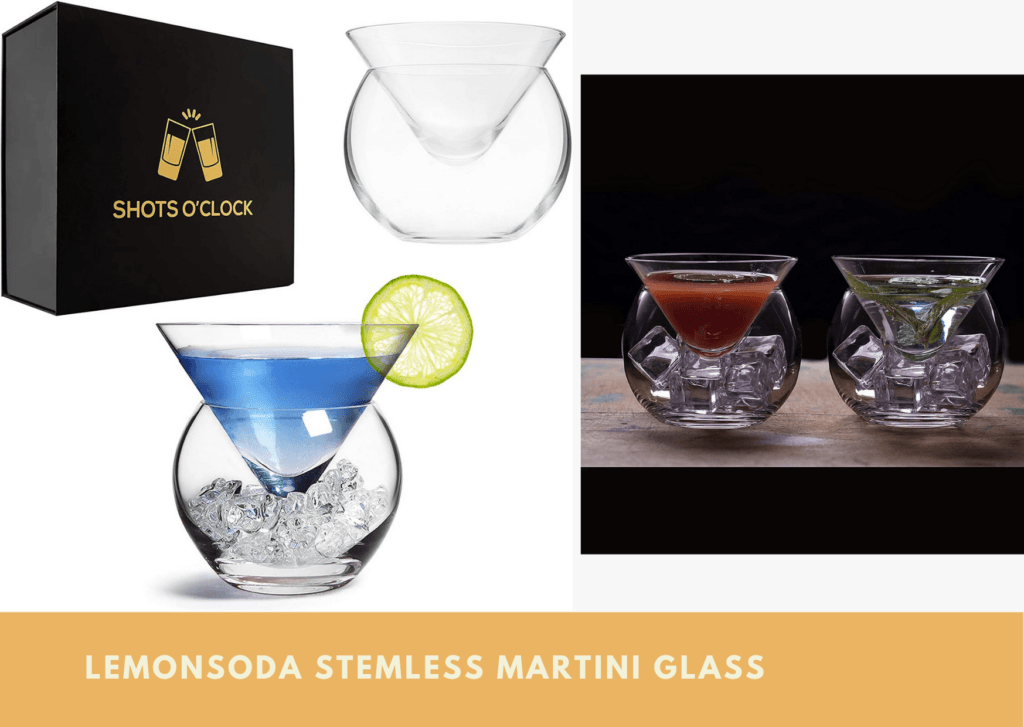 Lemonsoda Stemless Martini Glass