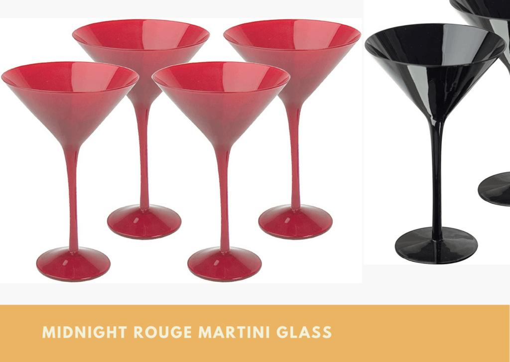 Midnight Rouge Martini Glass
