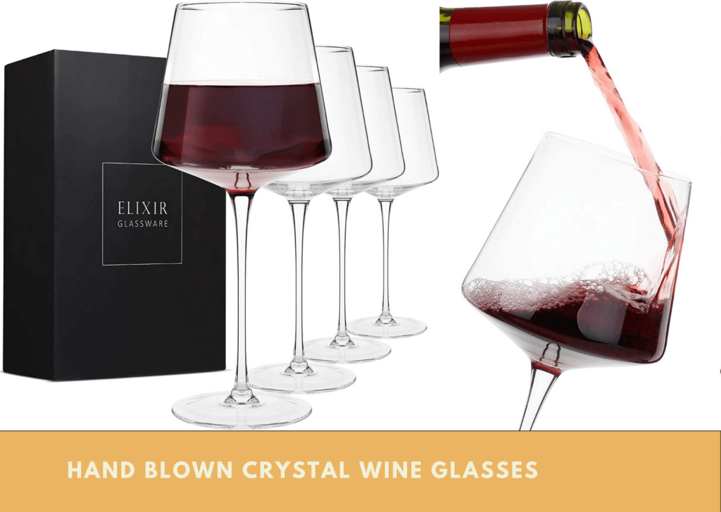 Hand Blown Crystal Wine Glasses