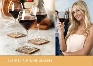 Slanted Rim Wine Glasses