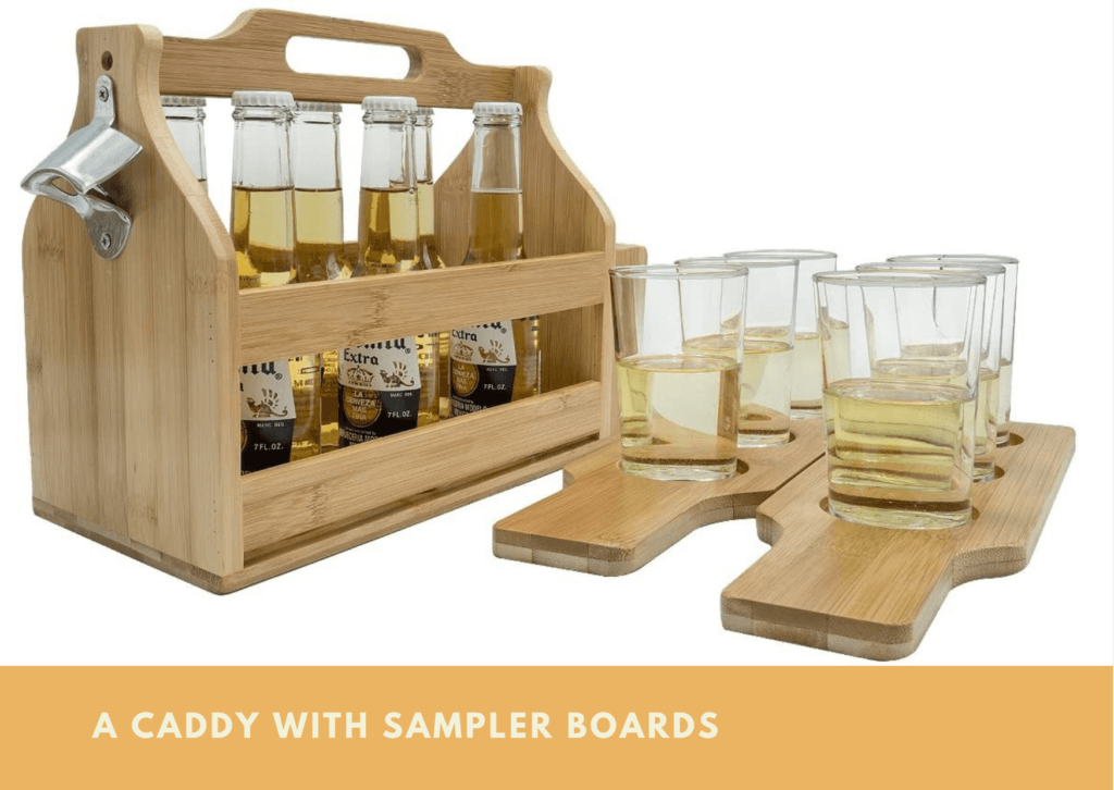 A Caddy With Sampler Boards