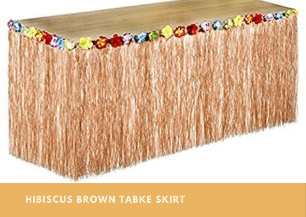 Hibiscus Brown Table Skirt
