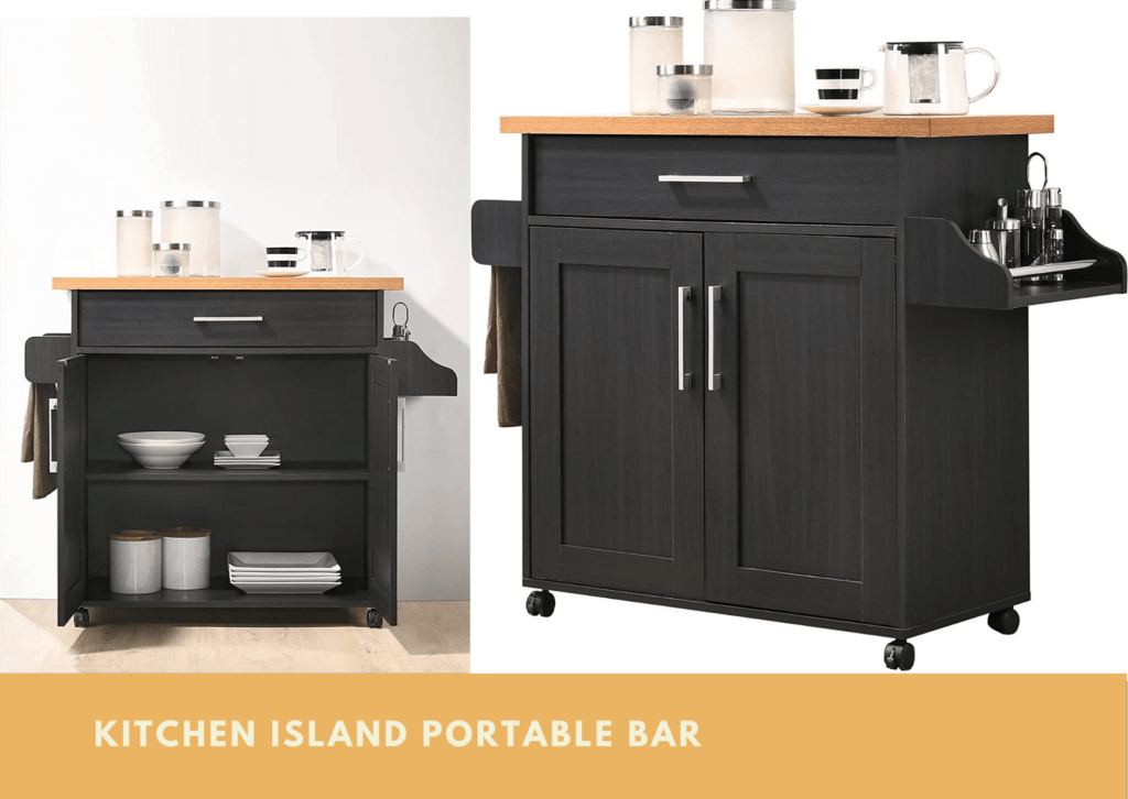 Kitchen Island Portable Bar