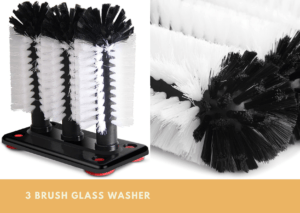 3 Brush Glass Washer