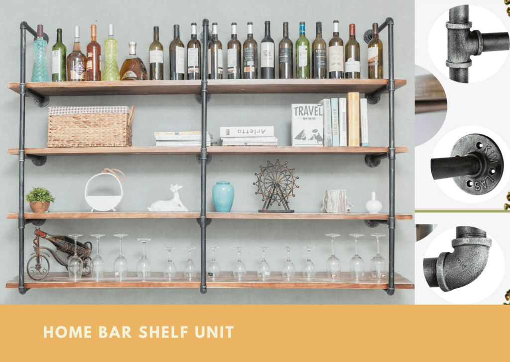 Home Bar Shelf Unit