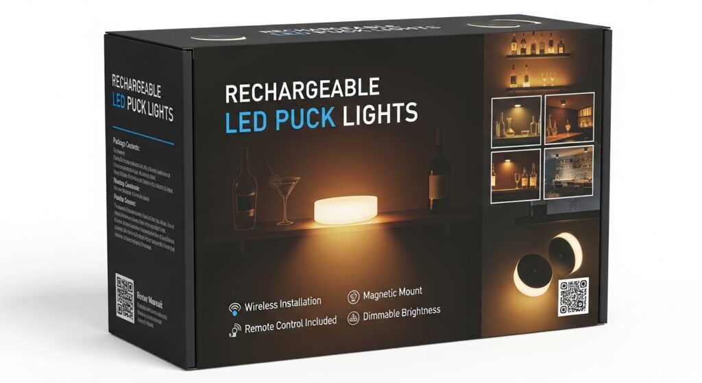 Rechargeable LED Puck Lights For Home Bars